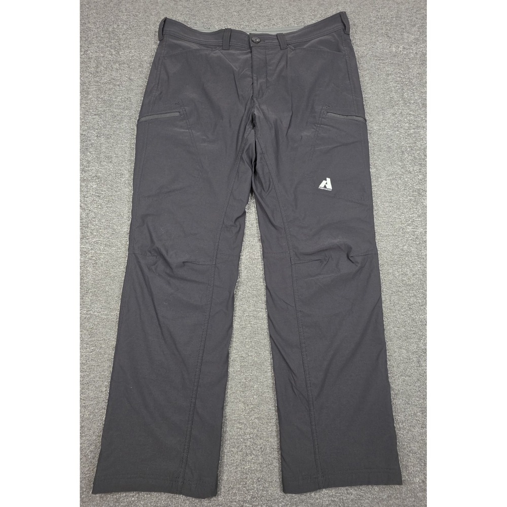Eddie Bauer First Ascent Guide Pro Pants Mens Sz 36x32 Black Nylon Hiking Cargo